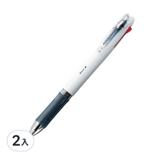 斑馬牌 clip-on slim 四色原子筆 白 0.7mm 2入