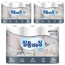 잘풀리는집 뉴 오리진 클래식 화장지, 25m, 6개입, 3개