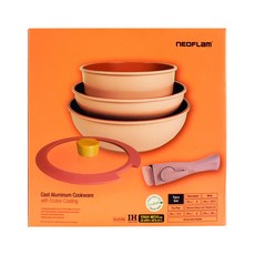 NEOFLAM MIDAS PLUS 陶瓷塗層鍋, 粉紅色, 2973g, 1組