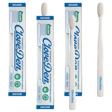 Cloveden 環保再生木屑牙刷 白色 軟毛型, 1入, 3個