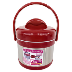 三光牌 源味 二層高真空304不鏽鋼提鍋 便當盒 保溫 保冷, 紅色, 1個