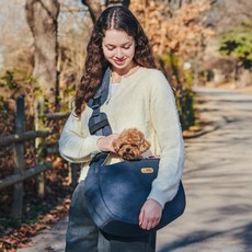 Gaekwacheonsun 狗狗Iteu單肩外出包, 深海軍藍