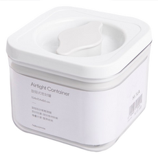 HOLA 和樂家居 旋鈕式防潮PET密封罐, 10.4 x 10.4 x 8.7cm  方形, 1個