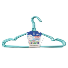 樂活家 浸塑凹槽衣架 20支裝 鋼線浸塑PE材質, 顏色隨機