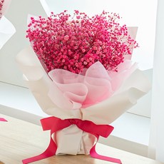 COCODOR 珂珂朵爾 不凋謝鮮花 永生滿天星中型花束, 粉紅色