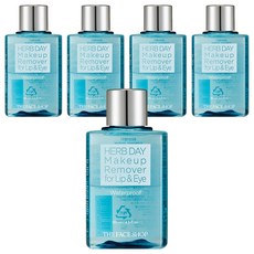 더페이스샵 허브데이 워터프루프 립 앤 아이 메이크업 리무버, 130ml, 5개