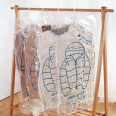 上手家居 吊掛式真空壓縮袋 (衣物收納袋) PET+PE, 5入, 1組