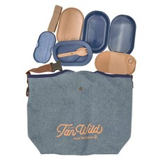 Jack Wolfskin 飛狼 TAN烈日雙層收納餐盒提袋組, 深海藍, 1組