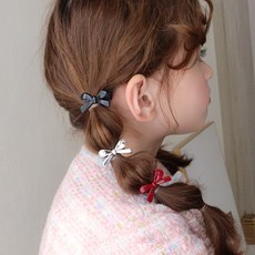 채니봉봉 미니보우 리본 헤어 집게핀 6p
