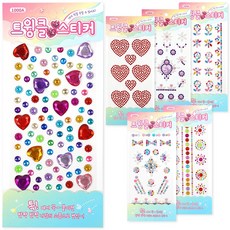 포포팬시 트윙클 큐빅 스티커 6종, 혼합색상, 1세트