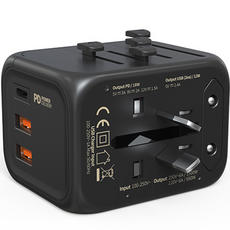 VICXXO 含3孔PD/Type-C孔快充旅行轉接頭, 1個