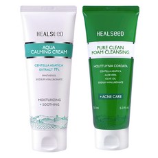 HEALSeeD 純淨泡沫潔面乳 150ml+水潤緊緻面霜 60ml, 1套
