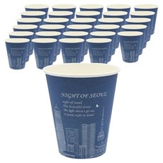 이로울생활 인쇄 테이크아웃 종이컵 네이비 240ml, 2개, 50개입