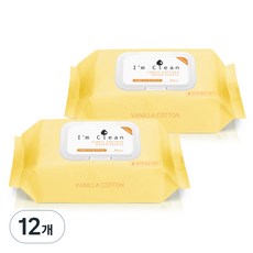 I'm Clean Dry Sheet Fabric Softener for Dryer Vanilla Cotton, 80張, 12個