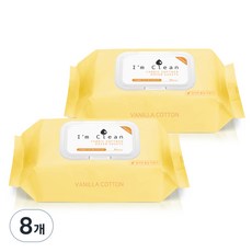 I'm Clean Dry Sheet Fabric Softener for Dryer Vanilla Cotton, 80張, 8個