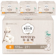 GOODFEEL 無漂白棉質護墊, 長型(17.5cm), 27片, 4包