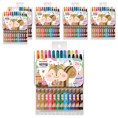 monizoo 自動式彩色鉛筆 粉色, 24色, 6個