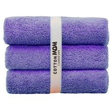 Cotton Mom 優質飯店毛巾 200g 40支精梳棉, 英式薰衣草, 3個