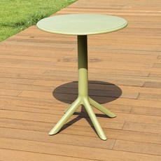 하비티 아웃도어 카페 테라스 야외 테이블 원형, 딥그린