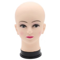 Alida 剪髮練習用光頭假人頭, 混合顏色, 1個