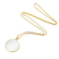 Dr.菲利斯J 年長者閱讀便攜式放大鏡項鍊 金色, 1個, 單一商品