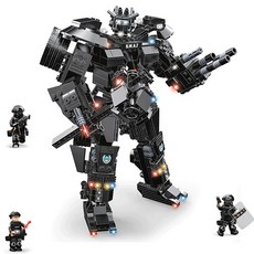 EnO 特警警察裝甲車2-階段轉換機器人塊C0551 1044p, 混色