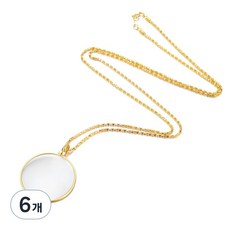 Dr.菲利斯J 年長者閱讀便攜式放大鏡項鍊 金色, 6個, 單一商品