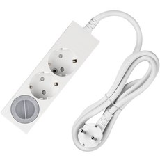 스윗홈 국내생산 일반 접지 멀티탭 3구 + 안전커버, 1.5m, 혼합색상, 1개