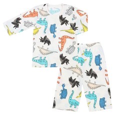 兒童線條兒童款侏儸紀7分緹花內衣上下套裝