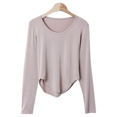 라라온 여성용 라운드넥 슬림 긴팔 티셔츠 TSP2090