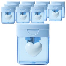 마카롱 컬러 미니사이즈 연필깎이, 싱글 블루, 12개