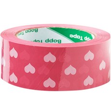 A'rubble 包裝用封箱膠帶 45mm x 100m B0210, 5 粉紅愛心, 1個