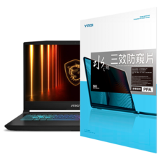 YADI 亞第 16 : 9 水之鏡防窺片 靜電吸附 MSI Katana 15 HX B14WFK適用 PF4PPA-W156, 透明色, 1片