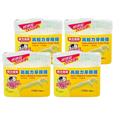 菲力家族 高拉力牙線棒, 200支, 4盒