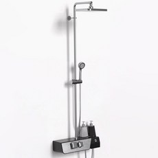 시원 스마트 프리미엄 해바라기 선반형 샤워기 메탈블랙, 1개