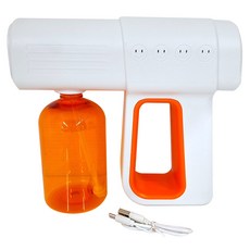K6X 藍光奈米霧化消毒槍 無線手持消毒噴霧機 400ml 白色, 1個