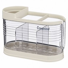 YoGoMoJi 鐵線直立式瀝水餐具筒, 白色, 1個