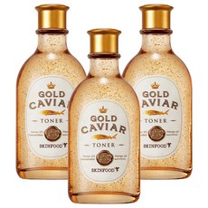 스킨푸드 골드 캐비어 이엑스 토너, 145ml, 3개
