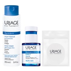 URIAGE 優麗雅 爽膚水 250ml+精華 30ml+凝膠面霜 3ml, 1套