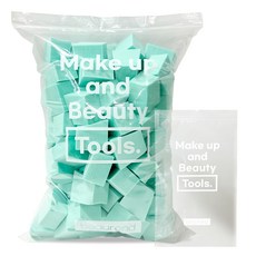 뷰렌드 웨지 메이크업 퍼프 100P, 민트, 1개