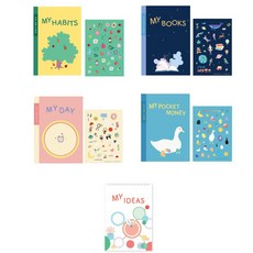 kidsbinder 孩童活頁夾 My Dream 筆記本 4 件套, 綠色, 1套