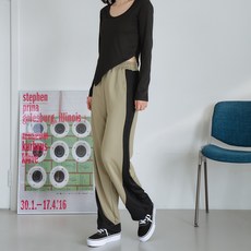 PEONIST 女款雙色寬褲
