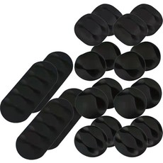 블루레이크 데스크 전선 정리 홀더 세트, 블랙, 2세트