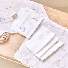 Bamboo Bebe 經典紗布手帕 2款 x 3入組 快樂軟萌