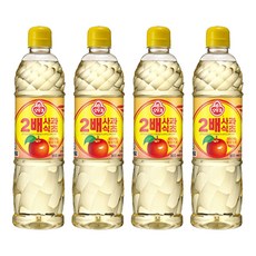 OTTOGI 不倒翁 2倍蘋果醋, 900ml, 4瓶