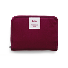 Funnymade 素色帆布書衣, 勃根地酒紅, 1個