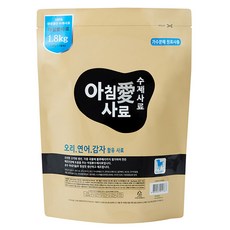 아침애 전연령 강아지 수제 소프트사료, 연어+오리+감자, 1.8kg, 1개