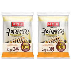 Daechungim 大川 飯捲用海苔, 66g, 2袋