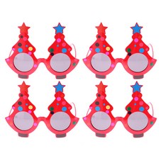 Party09 聖誕樹派對眼鏡 4入, 紅色, 4個