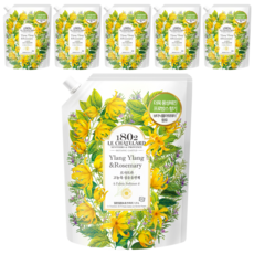 1802 LE CHATELARD 植萃城堡 衣物柔軟精 依蘭迷迭香 補充包, 1.5L, 6個